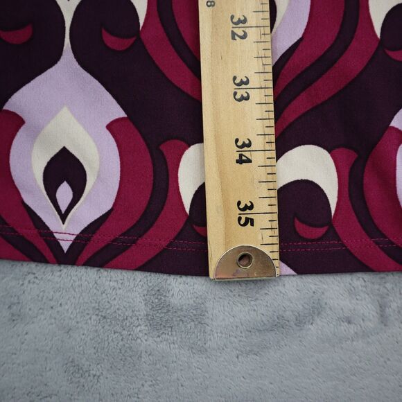 Bisou Bisou Dress Womens 4 Purple Michele Bohbot Short Sleeve Vneck Wrap Style - Picture 5 of 16